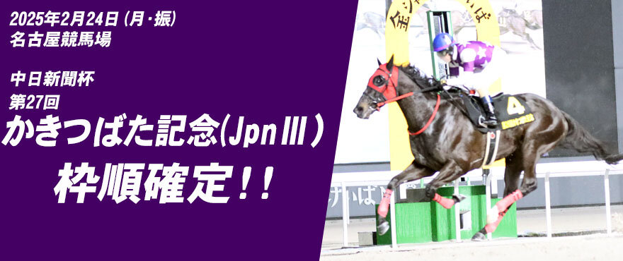 かきつばた記念枠順確定